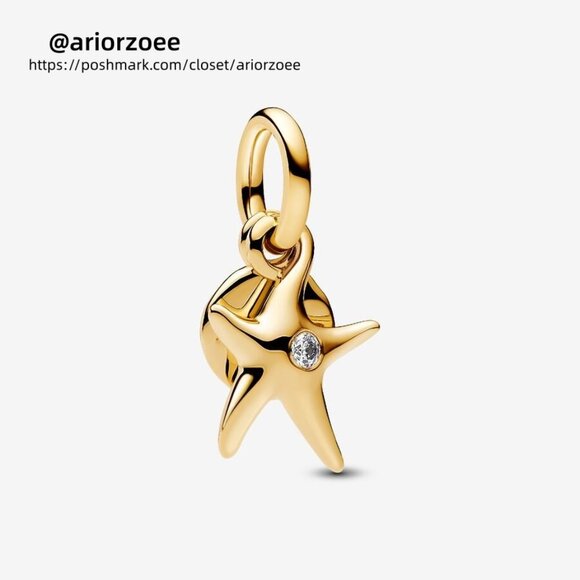 Pandora Starfish Double Dangle Charm|Pendant - Picture 1 of 2